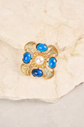 Baroque Pearl Brooch - Blue
