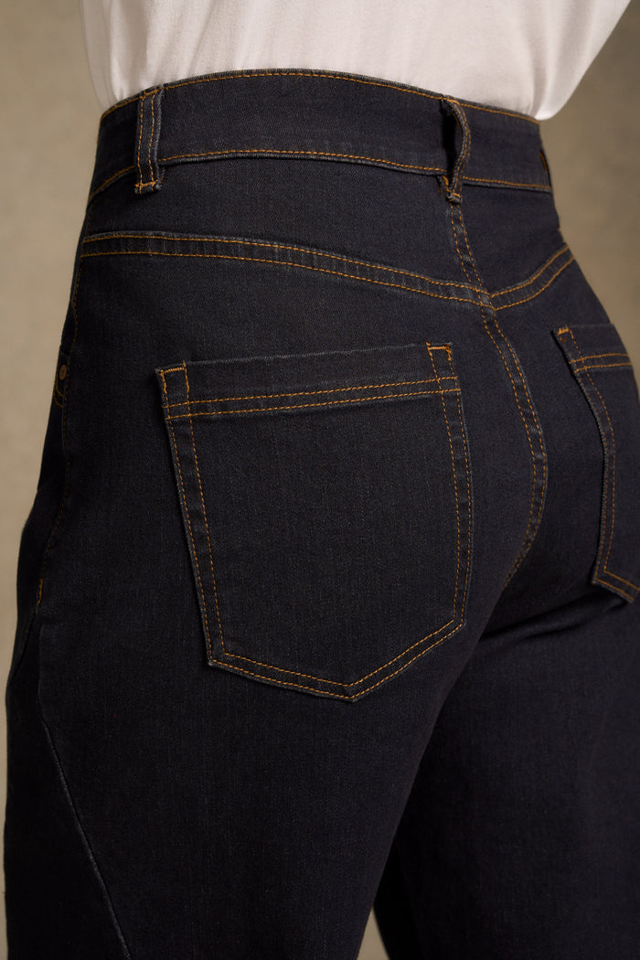 Barrel Leg Jean - Dark Denim