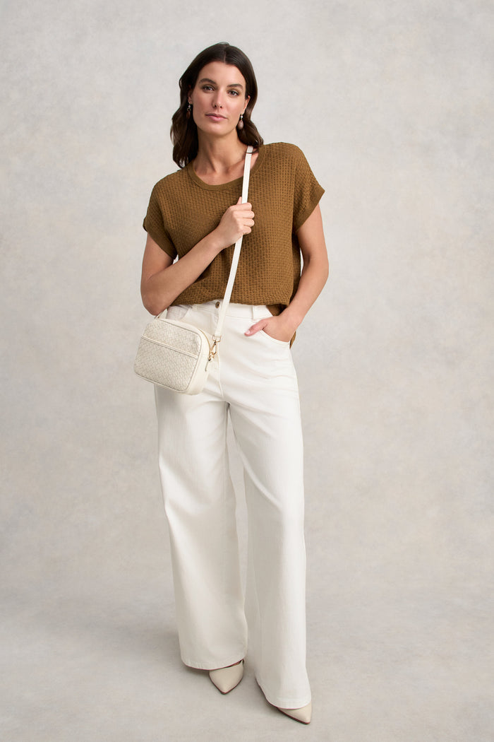 Basket Weave Knit - Tobacco