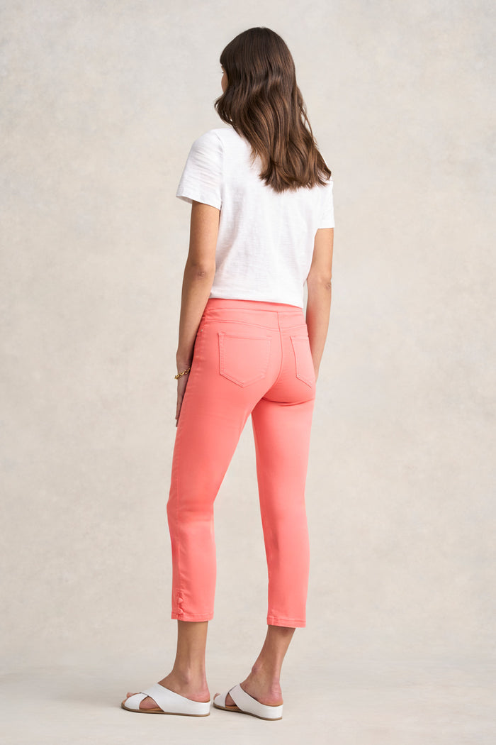 Bengajean Three Quarter Button Detail - Bright Coral