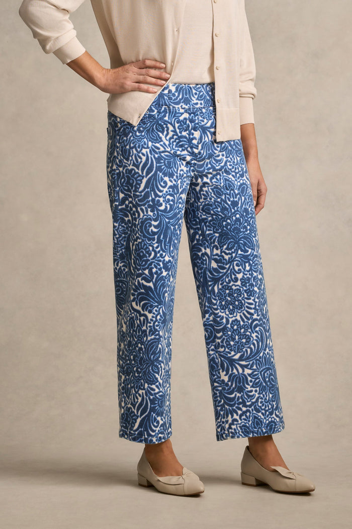 Bengajean® 7/8 Wide Leg - Azure Opulence Print