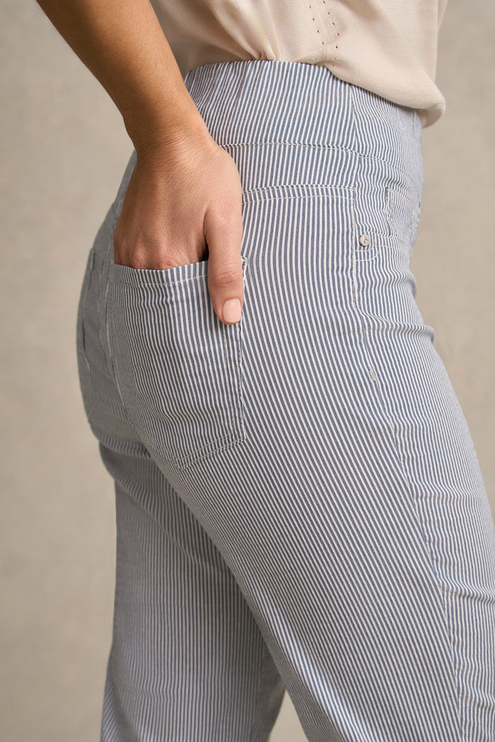 Bengajean® - ¾ Seersucker - Navy White Stripe