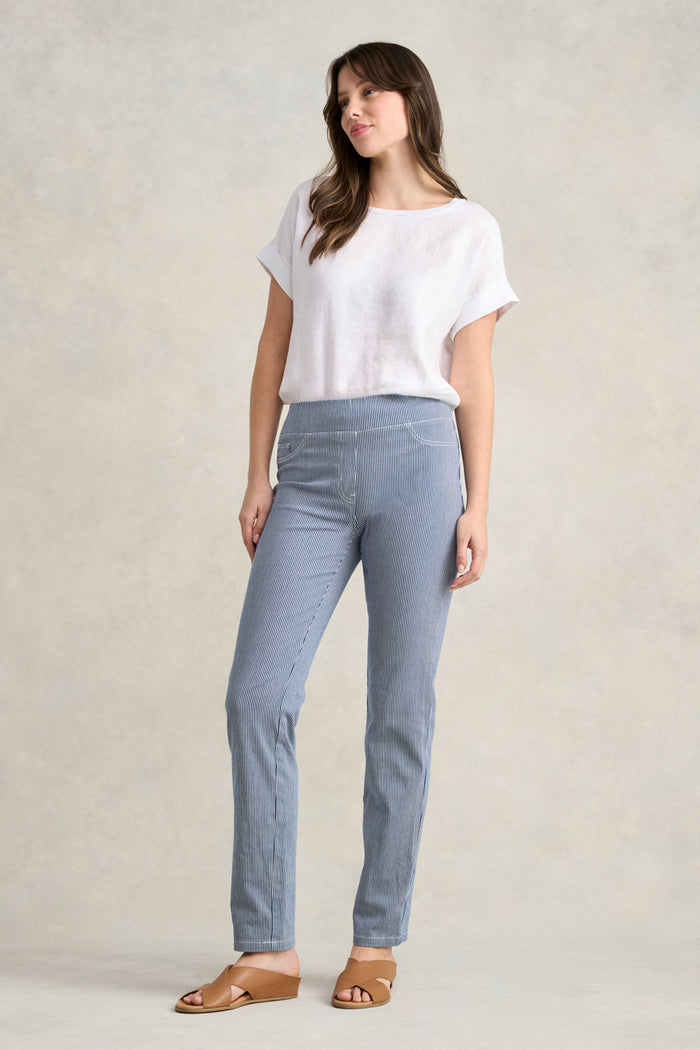 Bengajean Full Length Straight Leg - Nautical Stripe