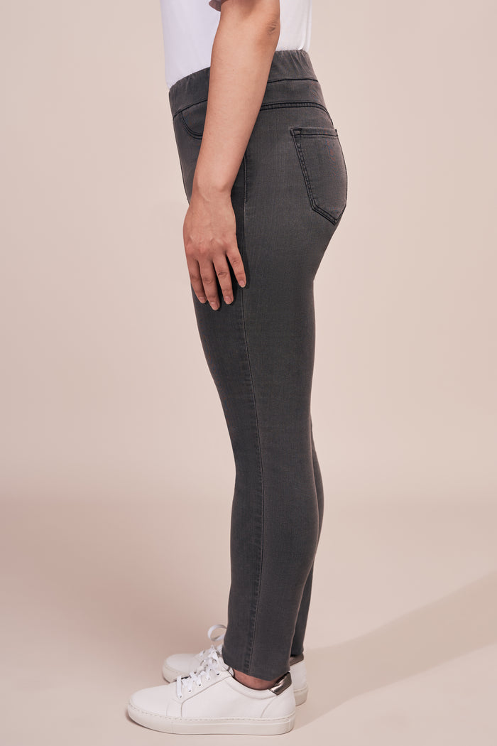 Bengajean Full Length Skinny Leg Petite - Grey Denim
