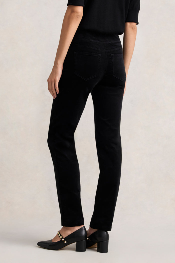 BENGAJEAN VELVET STRAIGHT LEG - BLACK