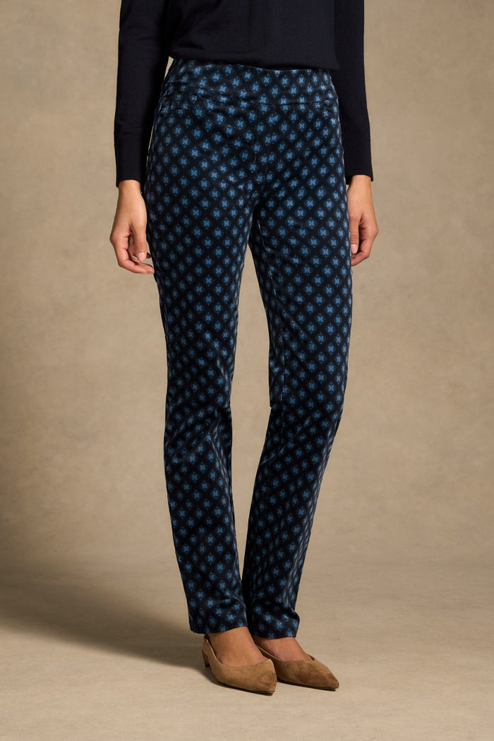 Bengajean® Velvet Straight Leg - Navy Reverie Print.