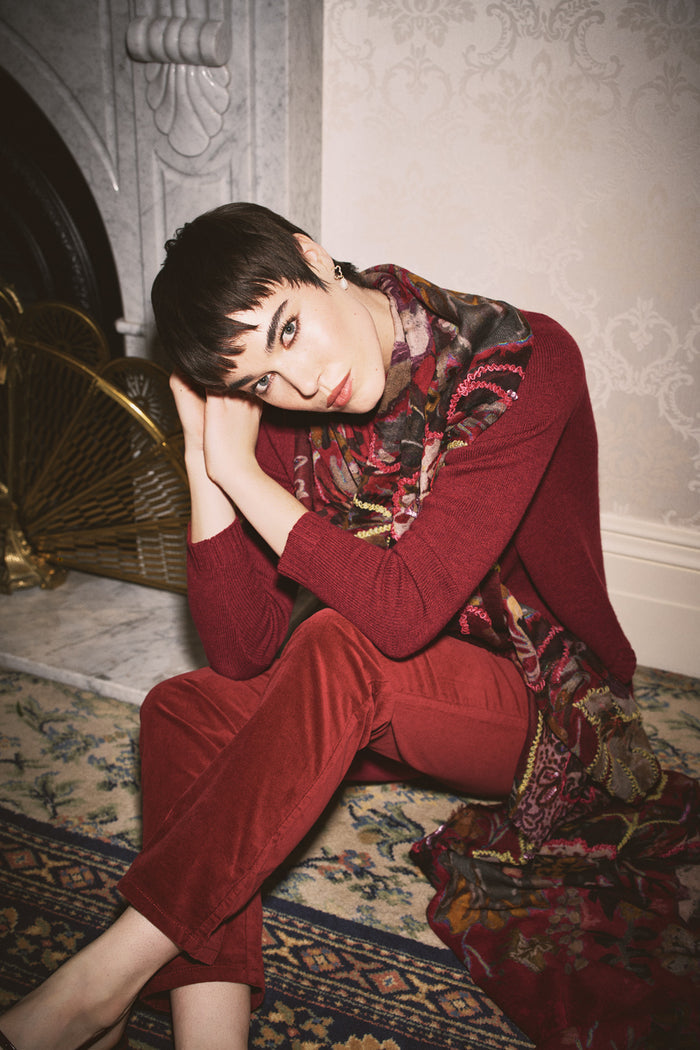Bengajean® Velvet Straight Leg - Scarlet