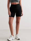 Black Sense Midi Biker Shorts
