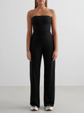 Black Sense Wide Pants in Black