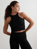 Black Shape Seamless Racerfront Top