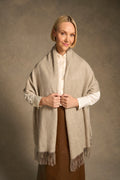Blanket Wool Scarf - Fawn / Cream