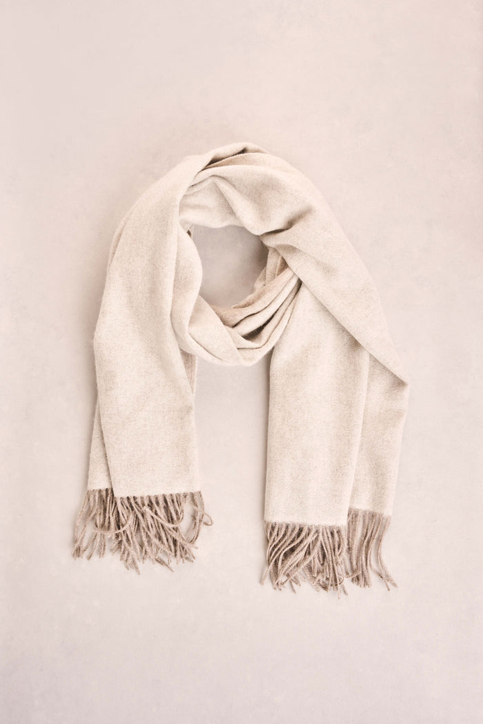 Blanket Wool Scarf - Fawn / Cream