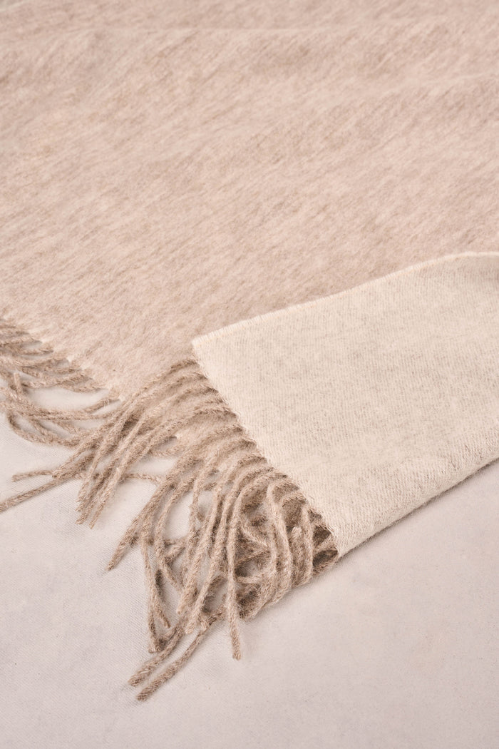 Blanket Wool Scarf - Fawn / Cream