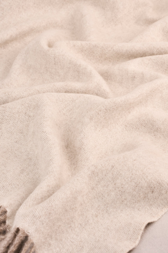Blanket Wool Scarf - Fawn / Cream
