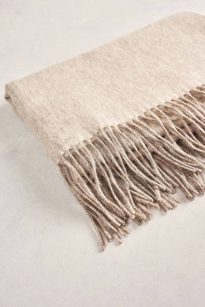 Blanket Wool Scarf - Fawn / Cream