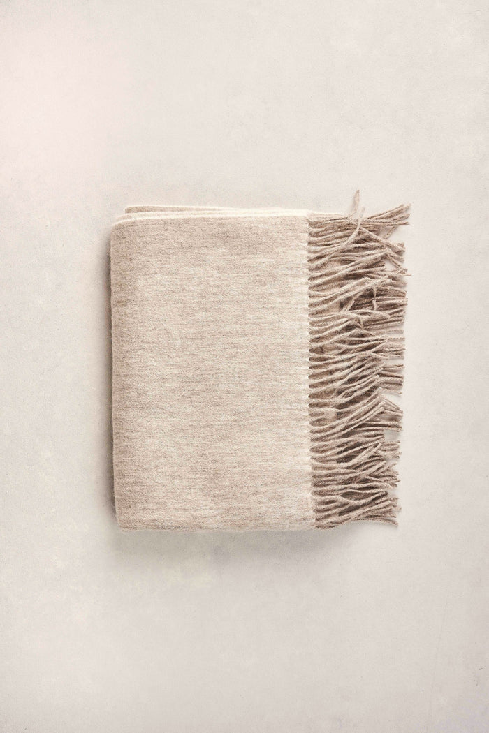 Blanket Wool Scarf - Fawn / Cream