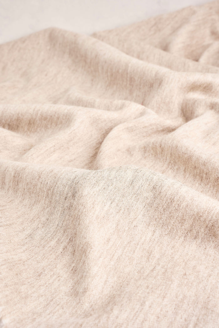 Blanket Wool Scarf - Fawn / Cream