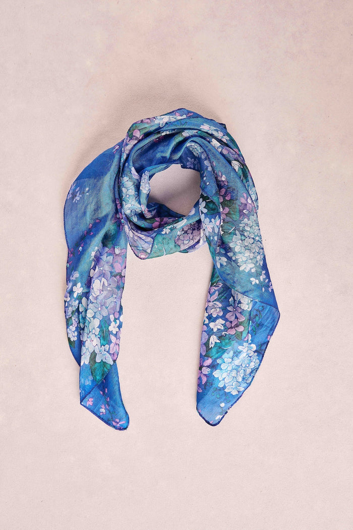 Blooms Scarf - Blue