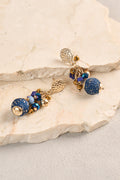 Blue Jumbled Earring - Blue