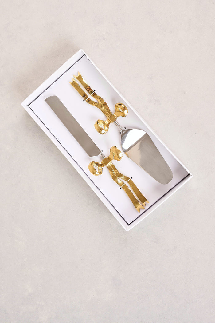 Bow Cake Servers Set