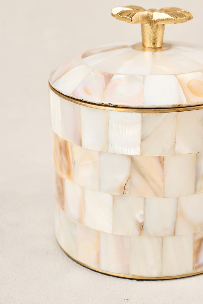 Bow Pearl Round Box