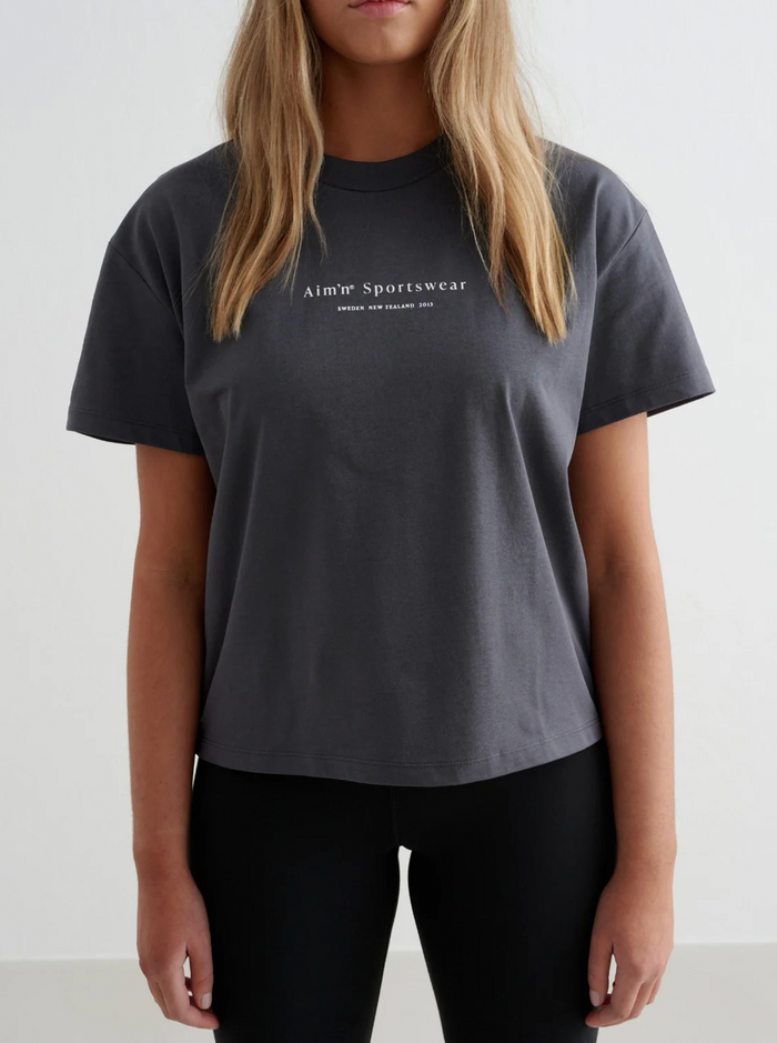Boxy T-Shirt in Shadow Grey