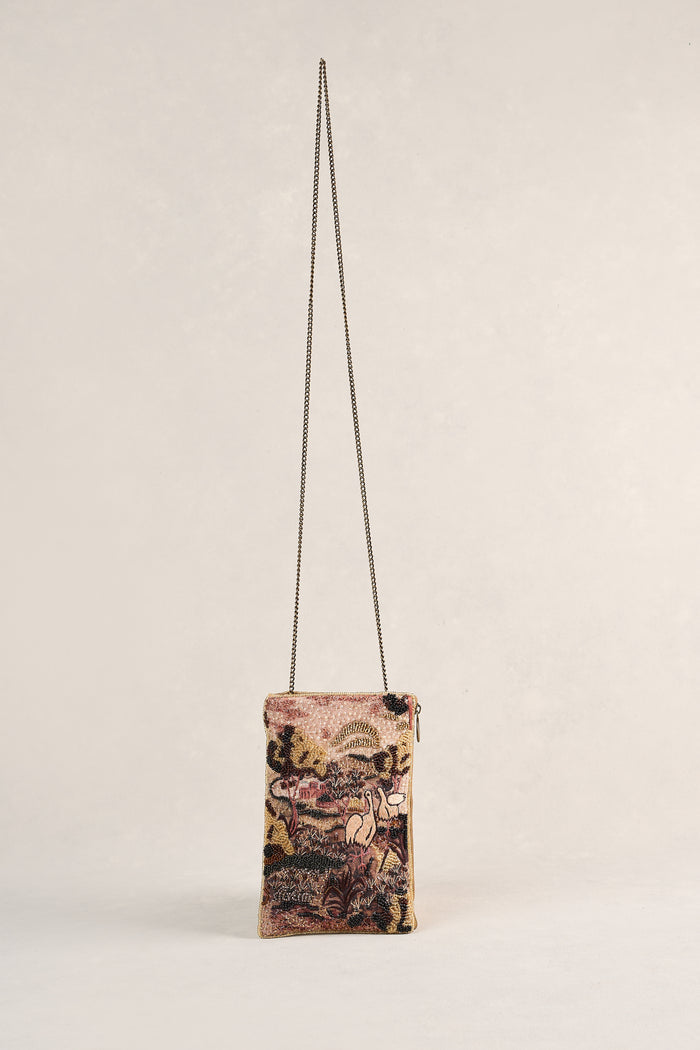 Brolga Print Cos Bag - Multicolour