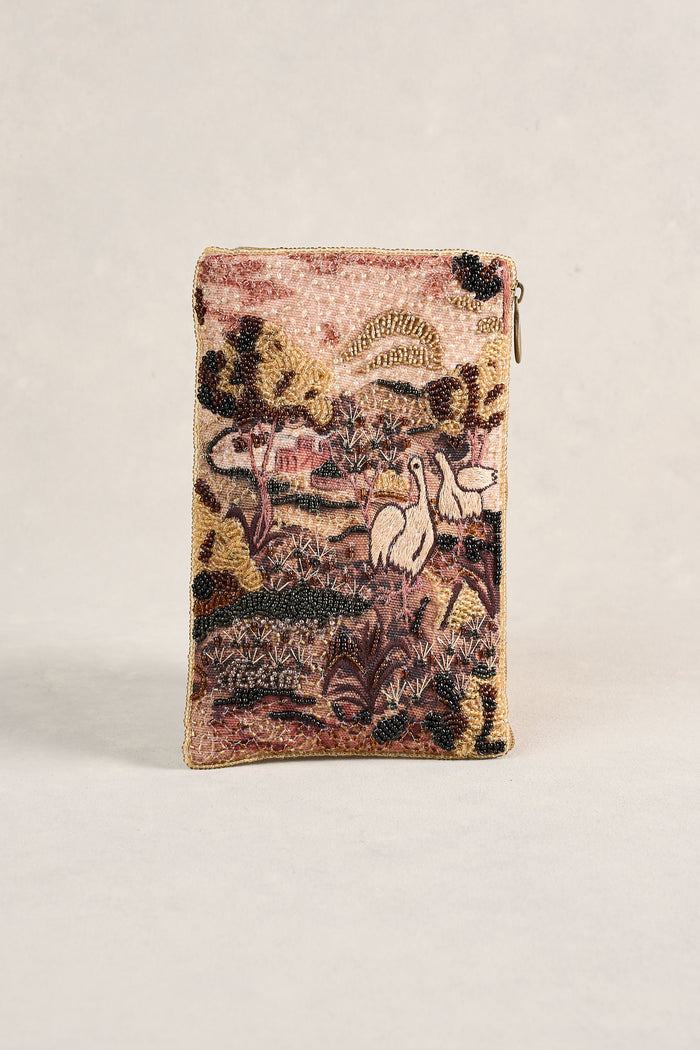 Brolga Print Cos Bag - Multicolour