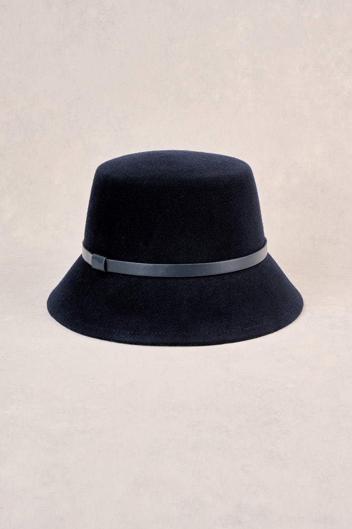 Brushed Wool Bucket Hat - Ink