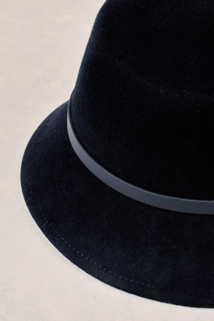 Brushed Wool Bucket Hat - Ink