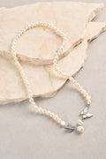 Butterfly Pearl Necklace - Silver