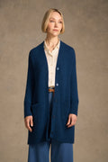 Button Through Mohair Cardigan - Midnight Blue