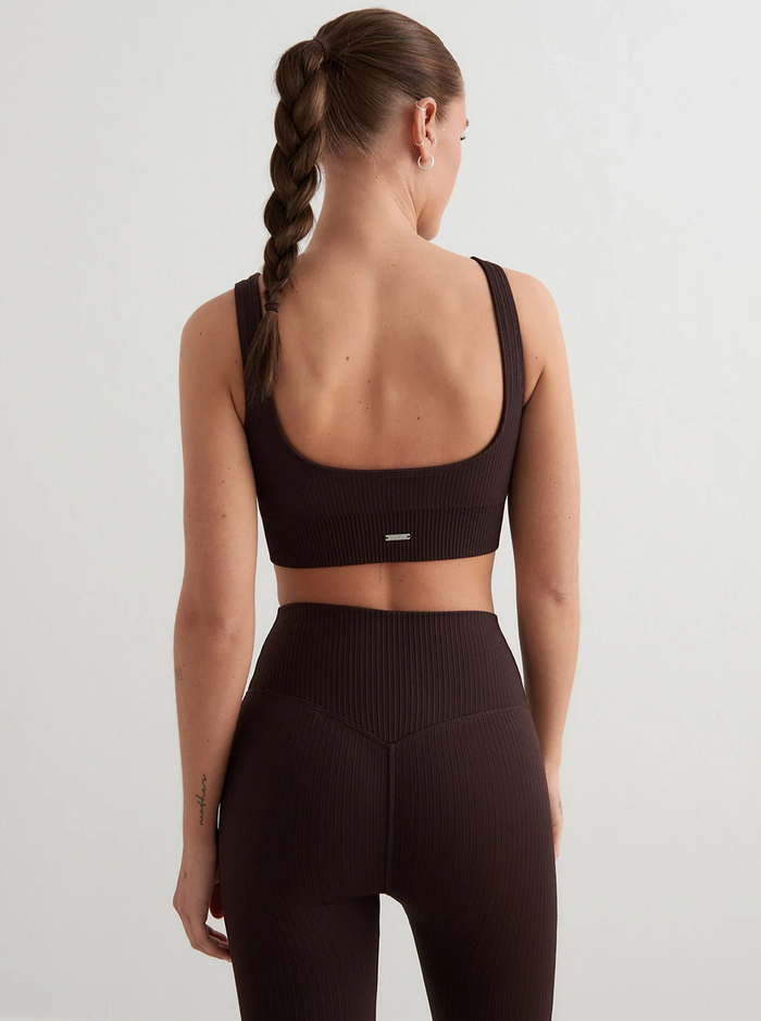Cacao Ribbed Seamless Bra