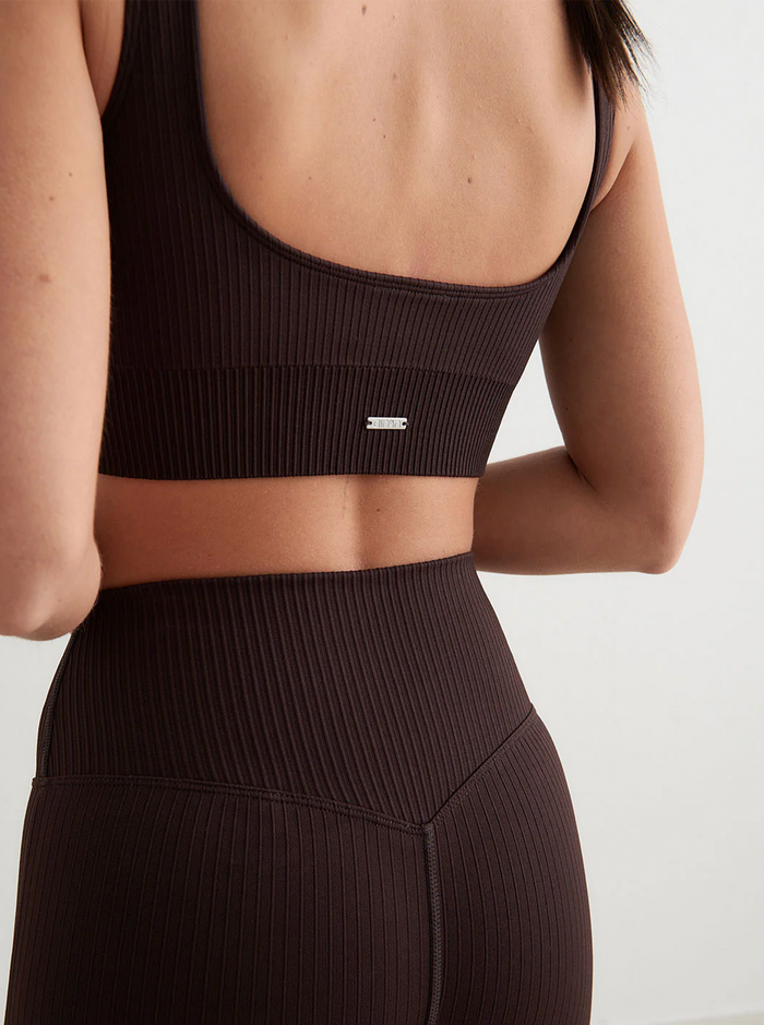 Cacao Ribbed Seamless Bra