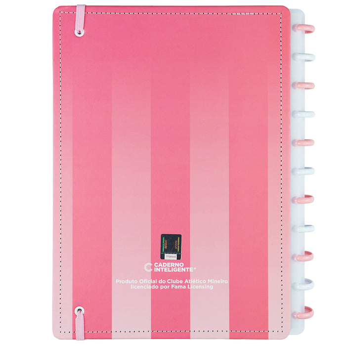 Fundo do Caderno Inteligente do Atlético Mineiro, na cor rosa, tamanho grande.