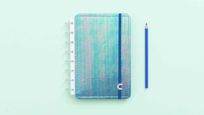 Caderno Azul Holográfico
