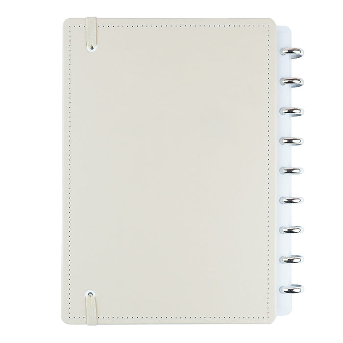 Contracapa do caderno latte médio.