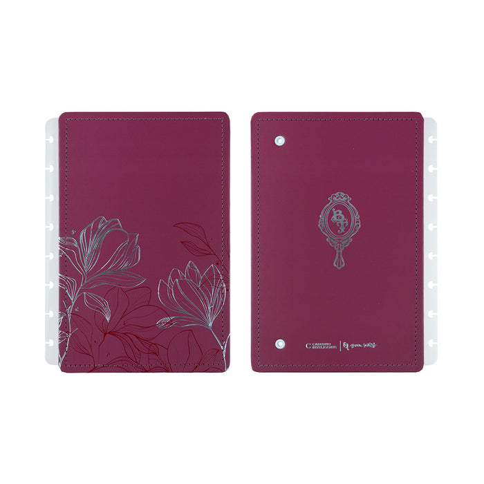 Capa e contracapa, Caderno Bruna Tavares, Cherry, A5.