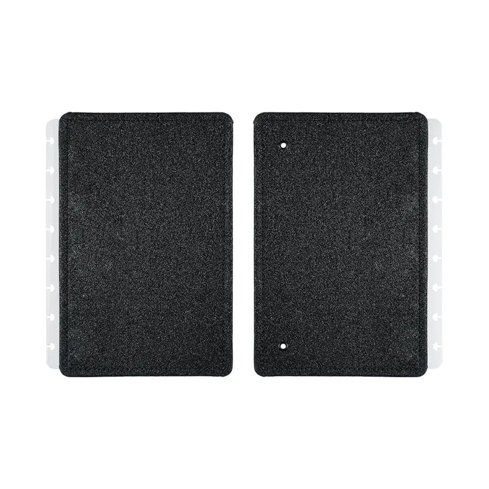 CAPA E CONTRACAPA LETS GLITTER NEON BLACK Caderno Inteligente ®