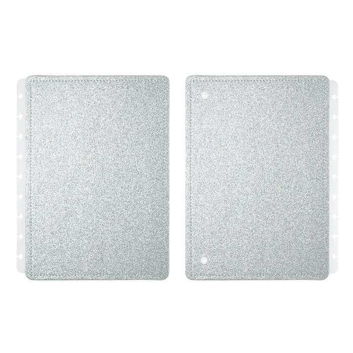 CAPA E CONTRACAPA LETS GLITTER SILVER 2.0 Caderno Inteligente ®