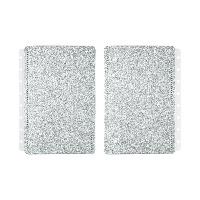 CAPA E CONTRACAPA LETS GLITTER SILVER 2.0 Caderno Inteligente ®