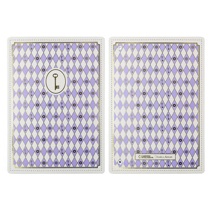 Capa e contracapa Purple Key by Isabela Akkari Caderno Inteligente ®