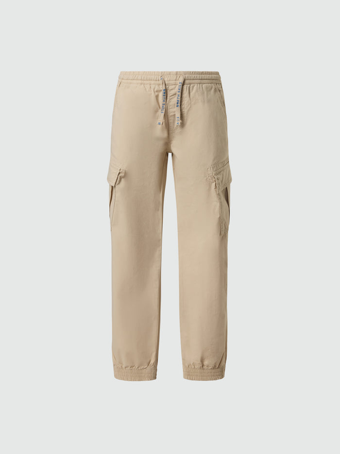 hover | Chino beige | cargo-welastic-waist-long-trouser-775425