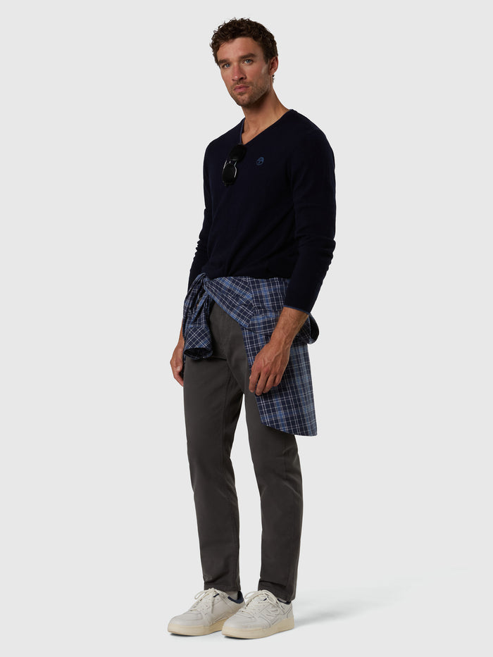5 | Navy blue | v-neck12gg-knitwear-699487