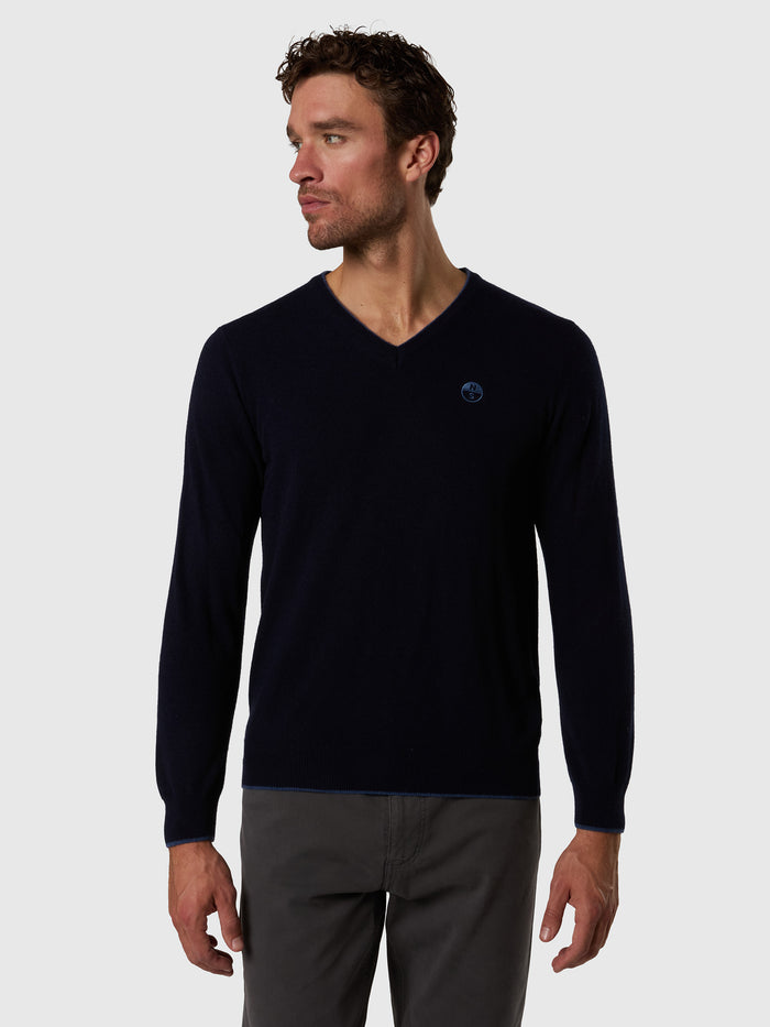 1 | Navy blue | v-neck12gg-knitwear-699487