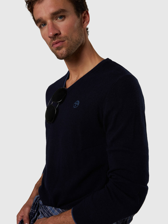 2 | Navy blue | v-neck12gg-knitwear-699487