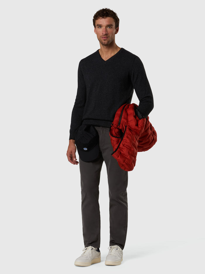 5 | Dark grey melange | v-neck12gg-knitwear-699487