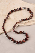Cat’s Eye Beaded Necklace - Chocolate