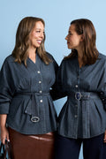 Chambray Belted Shirt - Dark Wash Denim