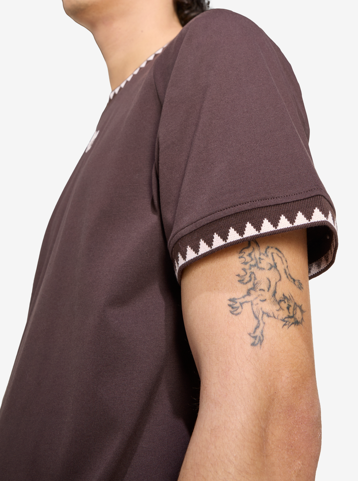 Chest Stripes Engineered Collar Tee